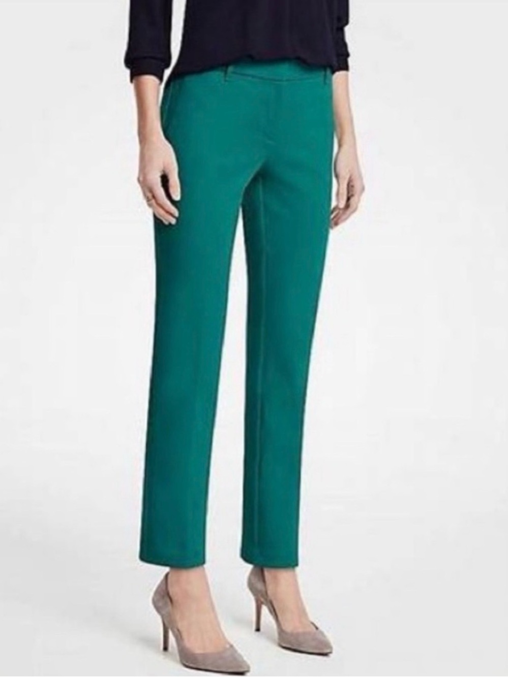 NWT Ann Taylor Ankle Dress Pants in a Light Teal Size 8 Petite